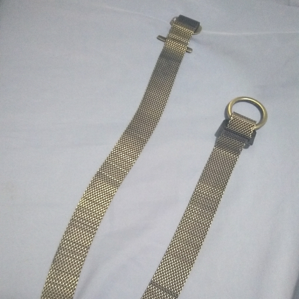 gold metallic women's belt